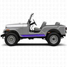 Autocollant Vinyle Latéral à Rayures Style Topographique pour Jeep CJ-5 1955-1983_2