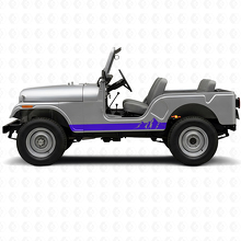 Autocollant en vinyle bandes larges montagnes latérales pour Jeep CJ-5 1955-1983_2