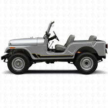 Autocollant vinyle à bandes jumelles pour bas de caisse Jeep CJ-5 1955-1983_2