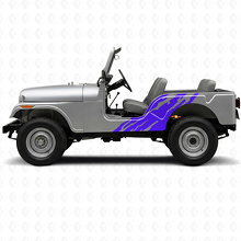Décalcomanie vinyle latérale graphique anti-projections de boue pour Jeep CJ-5 1955-1983_2