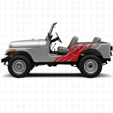 Décalcomanie vinyle latérale graphique anti-projections de boue pour Jeep CJ-5 1955-1983_3