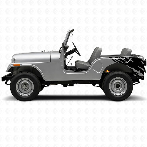 Autocollant vinyle graphique éclaboussures de boue arrière latéral pour Jeep CJ-5 1955-1983
