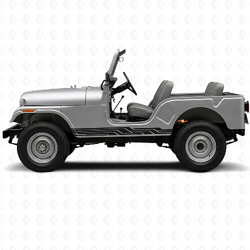 Autocollant latéral en vinyle à rayures entrelacées pour Jeep CJ-5 1955-1983_1