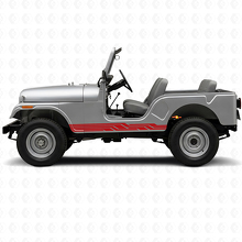 Autocollant latéral en vinyle à rayures entrelacées pour Jeep CJ-5 1955-1983_3