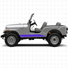 Kit d'autocollants vinyle latéraux à bandes courbes pour Jeep CJ-5 1955-1983_2