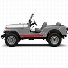 Kit d'autocollants vinyle latéraux à bandes courbes pour Jeep CJ-5 1955-1983_3