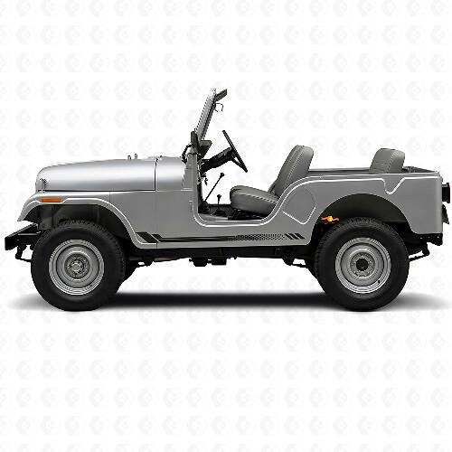 Autocollant latéral en vinyle à bandes nid d'abeille pour Jeep CJ-5 1955-1983