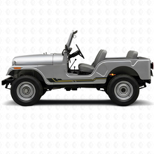 Autocollant en vinyle à bandes courbées pour bas de caisse Jeep CJ-5 1955-1983_2