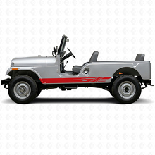 Kit d'autocollants vinyle décorés pour bandes latérales pour Jeep CJ-6 1955-1975_3