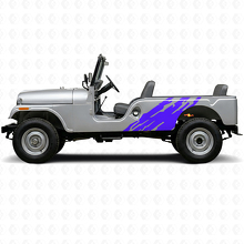 Autocollant latéral en vinyle graphique éclaboussures de boue pour Jeep CJ-6 1955-1975_2