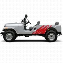 Autocollant latéral en vinyle graphique éclaboussures de boue pour Jeep CJ-6 1955-1975_3