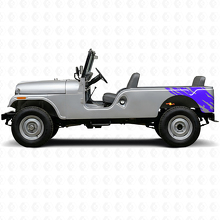 Autocollant vinyle graphique éclaboussures de boue arrière latéral pour Jeep CJ-6 1955-1975_2