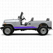 Kit de décalcomanies latérales en vinyle à rayures incurvées pour Jeep CJ-6 1955-1975_2