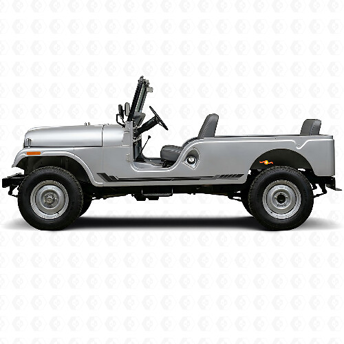 Autocollant en vinyle à bandes latérales style course pour Jeep CJ-6 1955-1975_1