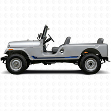 Autocollant en vinyle à bandes latérales style course pour Jeep CJ-6 1955-1975_2