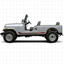 Autocollant en vinyle à bandes latérales style course pour Jeep CJ-6 1955-1975_3