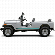 Autocollant latéral vinyle bandes droites vintage pour Jeep CJ-6 1955-1975_2