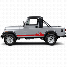 Autocollant latéral vinyle fines rayures montagnes pour Jeep CJ-8 Scrambler 1981-1986_3