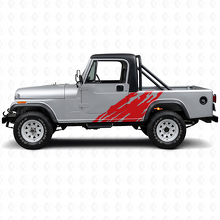 Autocollant vinyle latéral graphique éclaboussures de boue pour Jeep CJ-8 Scrambler 1981-1986_3