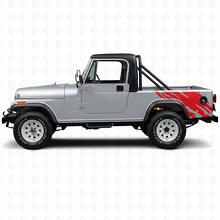 Autocollant vinyle graphique éclaboussures de boue côté arrière pour Jeep CJ-8 Scrambler 1981-1986_3
