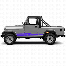 Autocollant latéral en vinyle à rayures entrelacées pour Jeep CJ-8 Scrambler 1981-1986_2