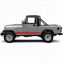 Autocollant latéral en vinyle à rayures entrelacées pour Jeep CJ-8 Scrambler 1981-1986_3
