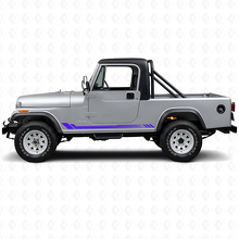 Autocollant latéral en vinyle à rayures nid d'abeille pour Jeep CJ-8 Scrambler 1981-1986_2