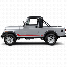 Autocollant latéral en vinyle à rayures nid d'abeille pour Jeep CJ-8 Scrambler 1981-1986_3