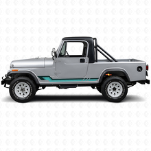 Autocollant Vinyle à Rayures Latérales Style Vintage pour Jeep CJ-8 Scrambler 1981-1986_2