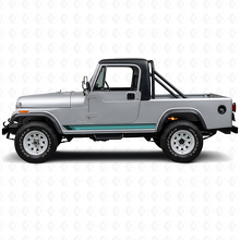 Décalcomanie latérale en vinyle avec rayures droites vintage pour Jeep CJ-8 Scrambler 1981-1986_2