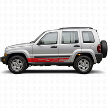 Kit d'autocollants en vinyle à bandes latérales décorées pour Jeep Liberty 2002-2012_3
