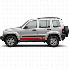 Autocollant latéral en vinyle à larges rayures Montagnes pour Jeep Liberty 2002-2012_3