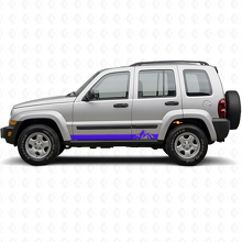 Autocollant latéral en vinyle style montagnes pour Jeep Liberty 2002-2012_2