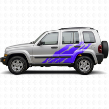 Autocollant adhésif latéral graphique éclaboussure de boue pour Jeep Liberty 2002-2012_2