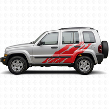Autocollant adhésif latéral graphique éclaboussure de boue pour Jeep Liberty 2002-2012_3