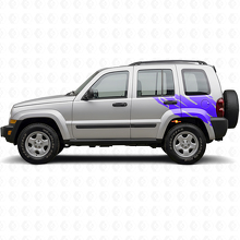 Autocollant en vinyle graphique éclaboussures de boue pour côté arrière Jeep Liberty 2002-2012_2