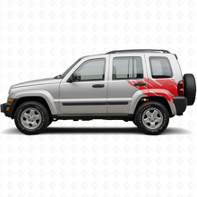 Autocollant en vinyle graphique éclaboussures de boue pour côté arrière Jeep Liberty 2002-2012_3