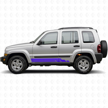 Kit de décalcomanies latérales en vinyle avec bandes courbées pour Jeep Liberty 2002-2012_2