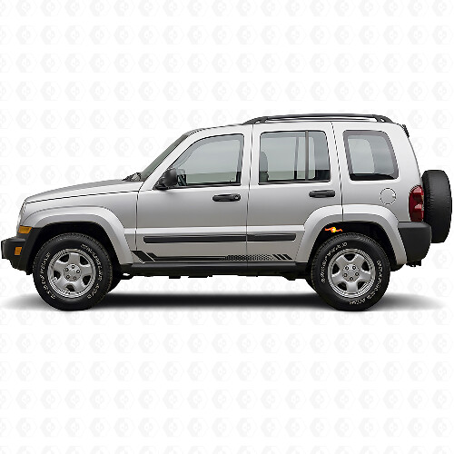Autocollant latéral à rayures en nid d'abeille pour Jeep Liberty 2002-2012