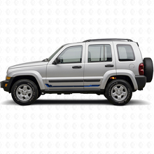 Autocollant en vinyle style course bandes latérales pour Jeep Liberty 2002-2012_2