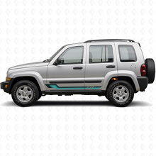 Autocollant en vinyle à bandes latérales style vintage pour Jeep Liberty 2002-2012_2