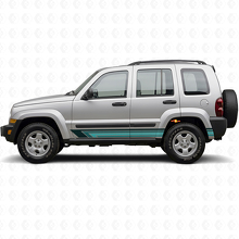 Décalque vinyle latérale à bandes droites vintage pour Jeep Liberty 2002-2012_2