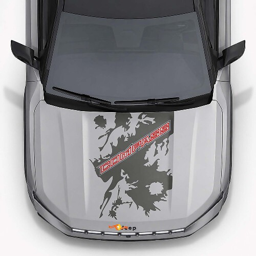 Autocollants en vinyle style éclaboussures de boue pour capot Jeep Compass 2026_1