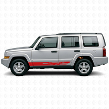 Kit d'autocollants en vinyle à bandes latérales décorées pour Jeep Commander 2006-2010_3