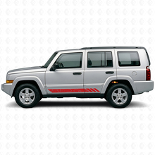 Autocollant latéral en vinyle à rayures style topographique pour Jeep Commander 2006-2010_3