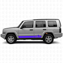 Autocollant latéral en vinyle à larges rayures montagnes pour Jeep Commander 2006-2010_2