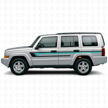 Décalcomanie en vinyle à triples bandes pour porte de Jeep Commander 2006-2010_2