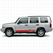 Autocollant latéral en vinyle style montagnes pour Jeep Commander 2006-2010_3
