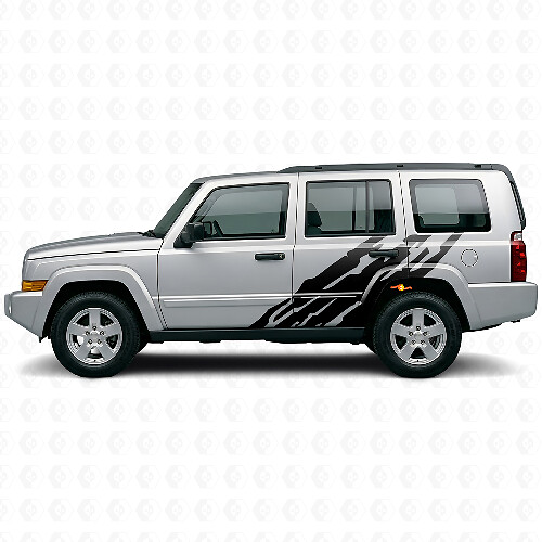Autocollant vinyle latéral motif éclaboussures de boue pour Jeep Commander 2006-2010