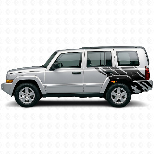 Autocollant vinyle graphique éclaboussures de boue côté arrière pour Jeep Commander 2006-2010